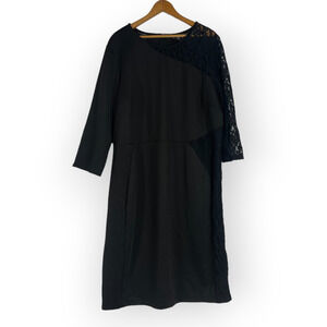 Lane Bryant‎ Women's Sheer Black Floral Lace 3/4 Sleeve Dress Size 22